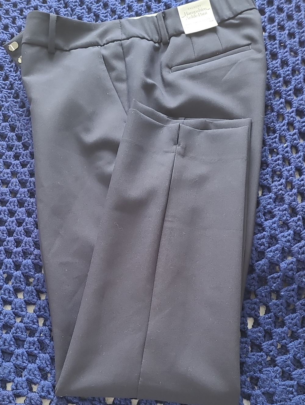 Talbots Womens Dress Trousers Navy 12